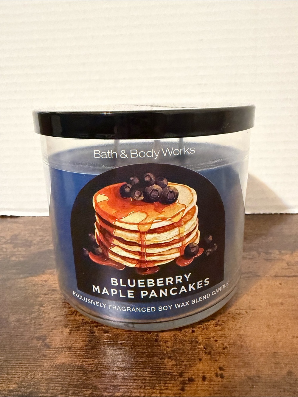 Bath & Body Works Blueberry Maple Pancakes Scented 3-wick Jar Candle New